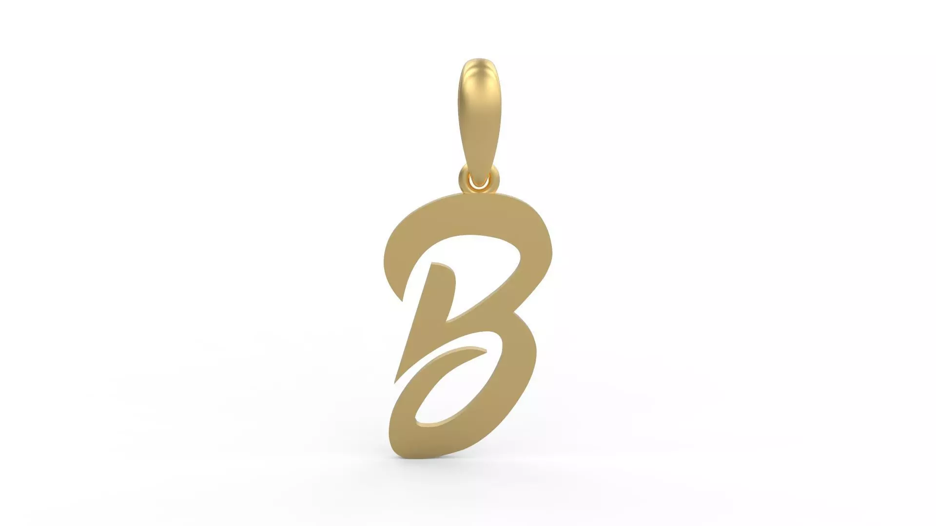 Initial Letters Pendant Rosala B 3D print model_0