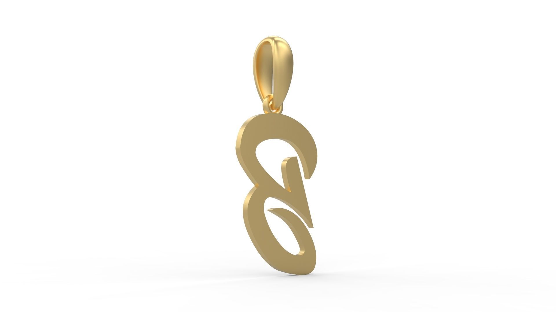 Initial Letters Pendant Rosala B 3D print model_3