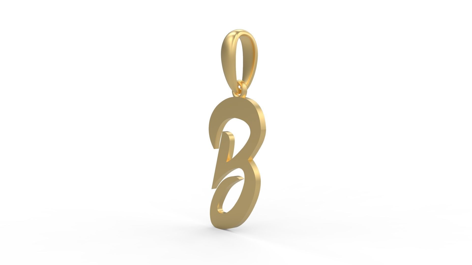 Initial Letters Pendant Rosala B 3D print model_1