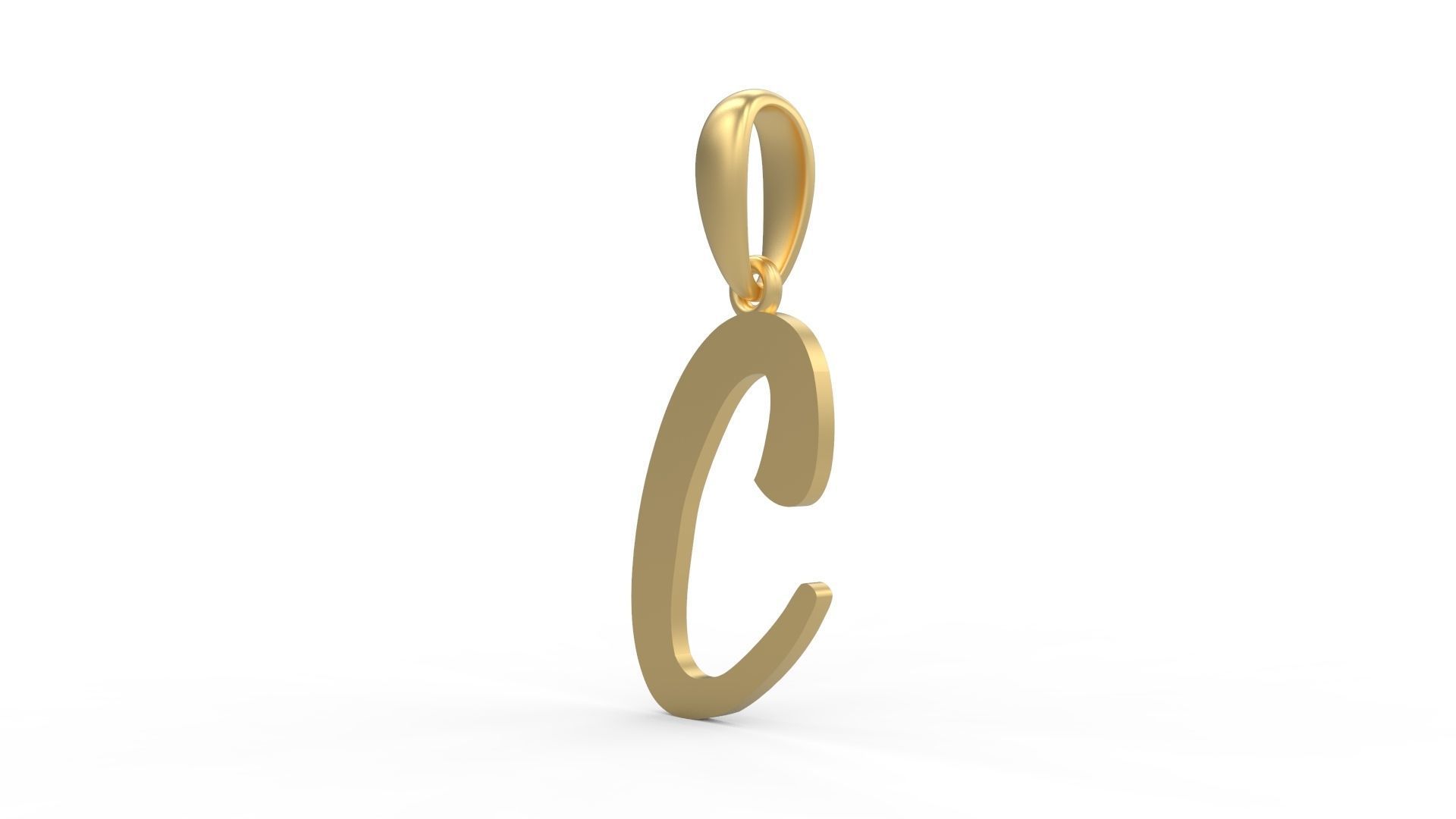 Initial Letters Pendant Rosala C 3D print model_1