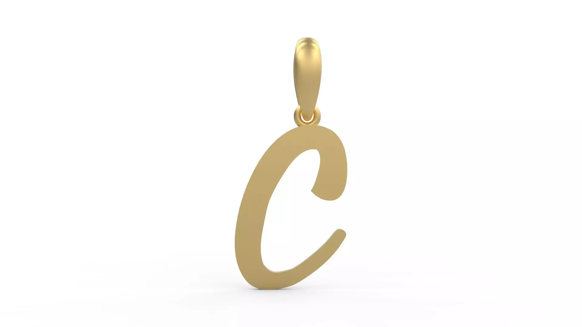 Initial Letters Pendant Rosala C 3D print model_0