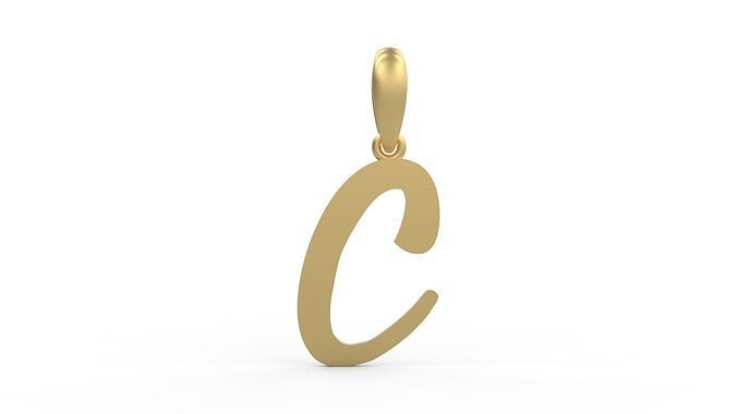 Initial Letters Pendant Rosala C 3D print model