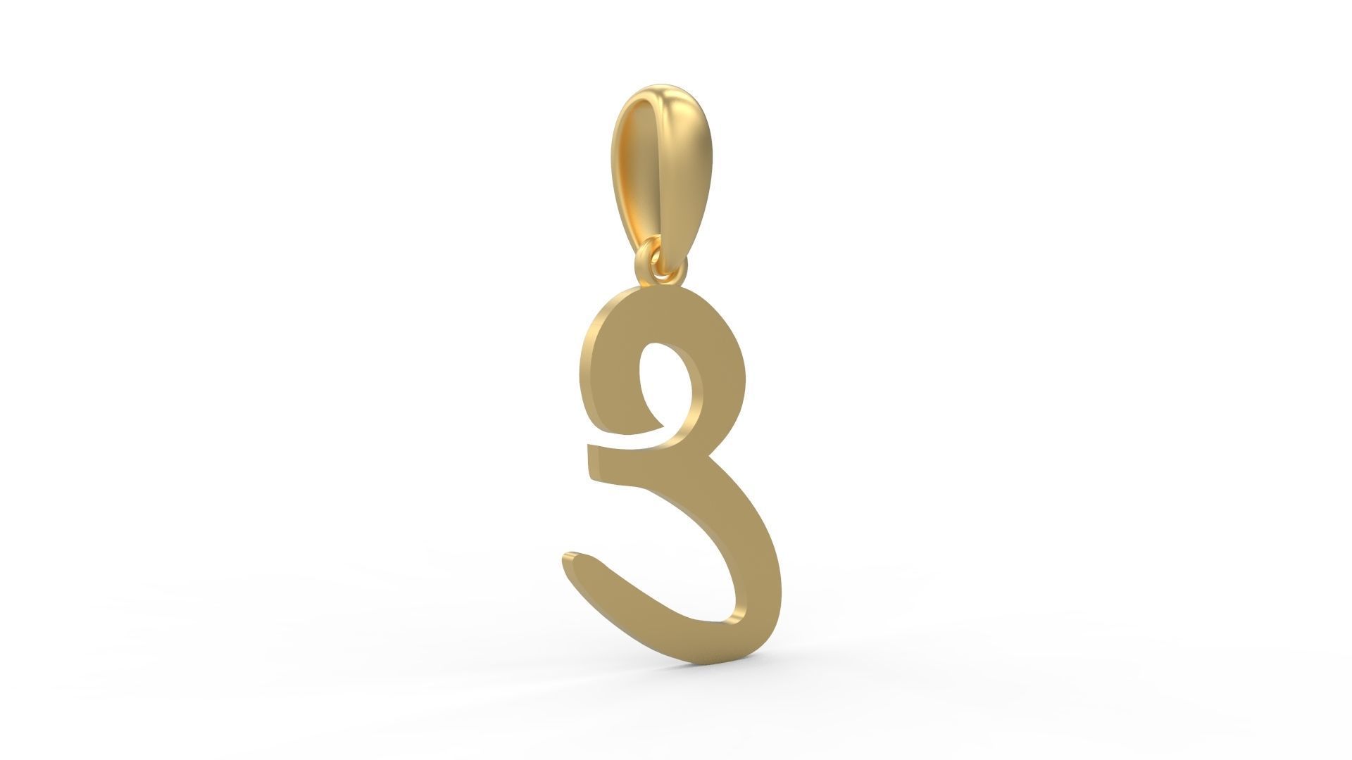 Initial Letters Pendant Rosala E 3D print model_3