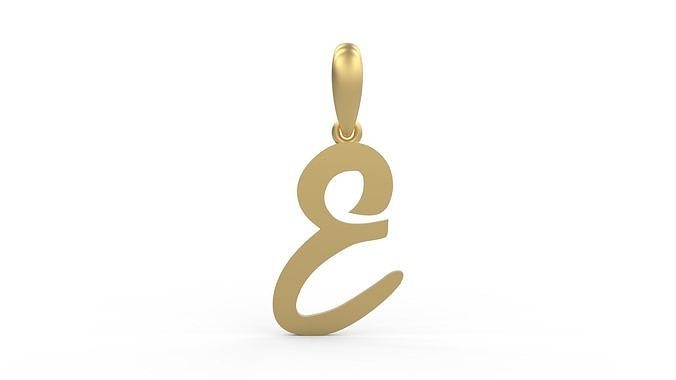 Initial Letters Pendant Rosala E 3D print model