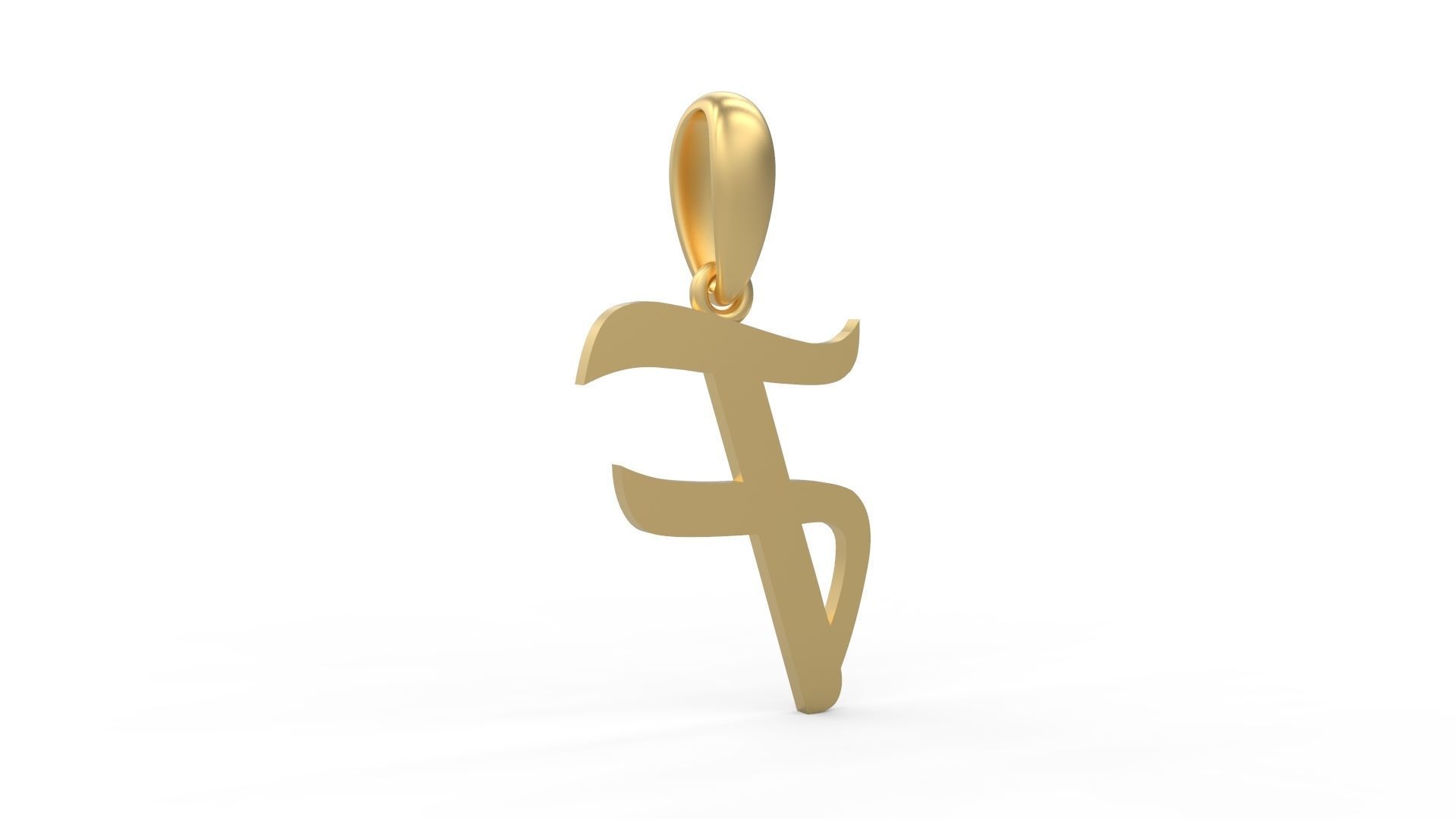 Initial Letters Pendant Rosala F 3D print model_3