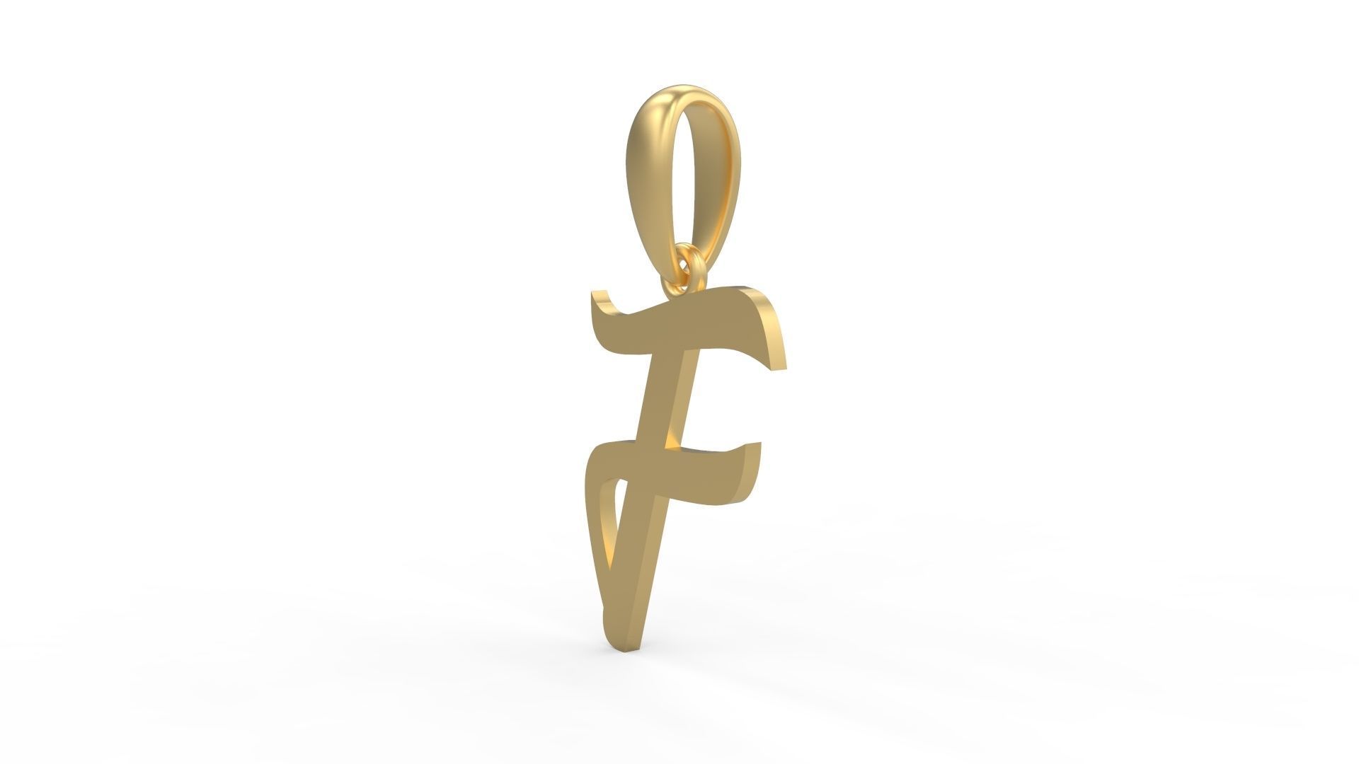 Initial Letters Pendant Rosala F 3D print model_1