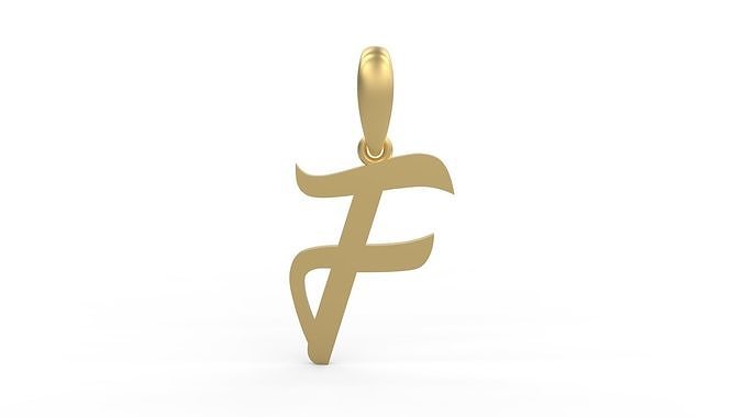 Initial Letters Pendant Rosala F 3D print model