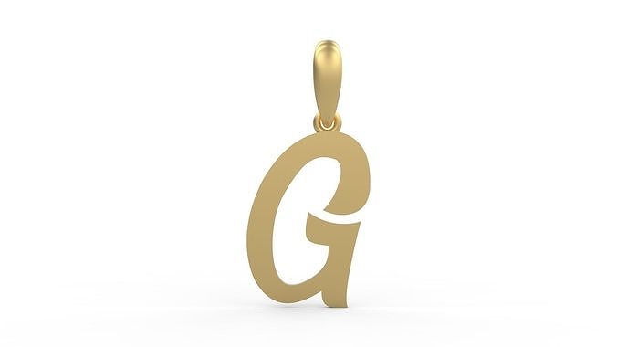 Initial Letters Pendant Rosala G 3D print model