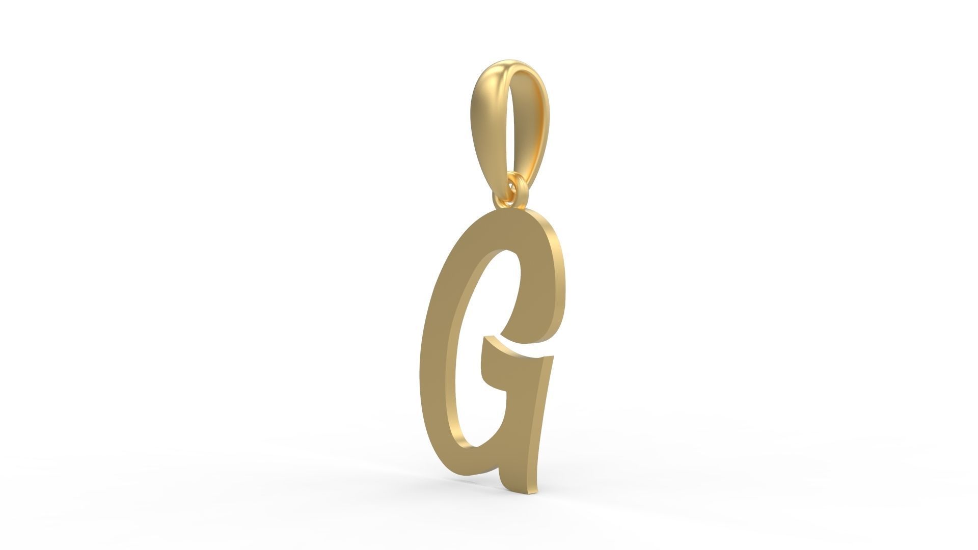 Initial Letters Pendant Rosala G 3D print model_1