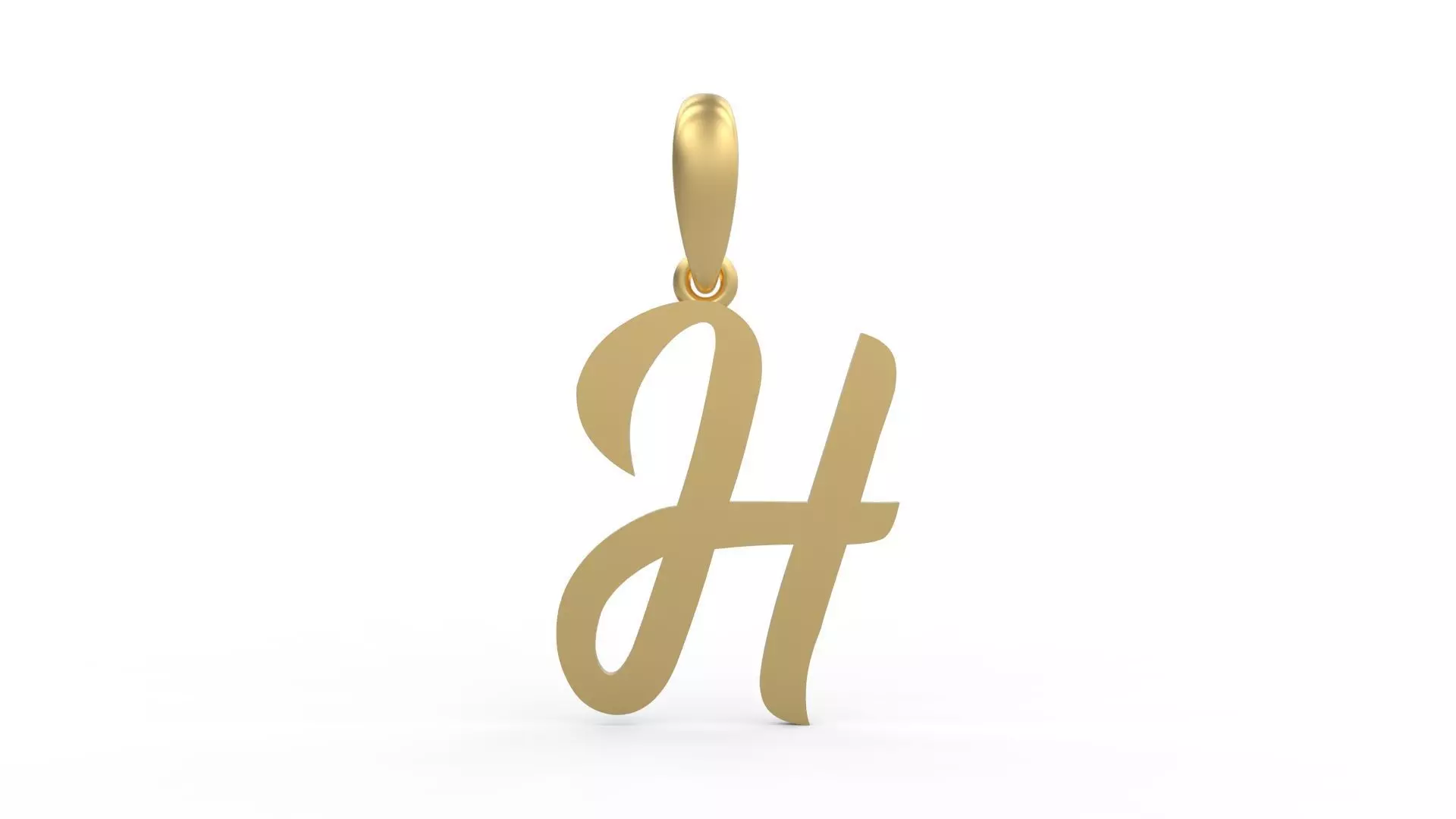 Initial Letters Pendant Rosala H 3D print model_0