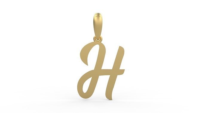 Initial Letters Pendant Rosala H 3D print model