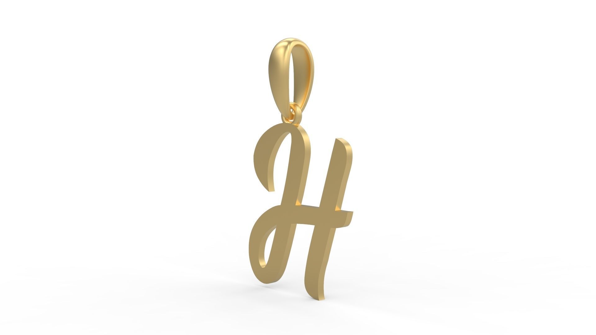 Initial Letters Pendant Rosala H 3D print model_1