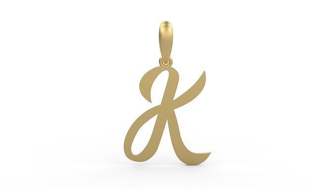 Initial Letters Pendant Rosala K 3D print model