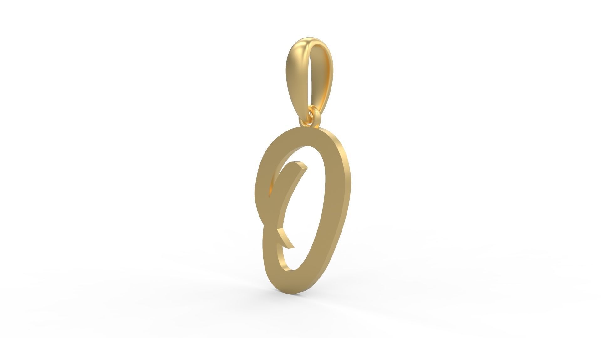 Initial Letters Pendant Rosala O 3D print model_1