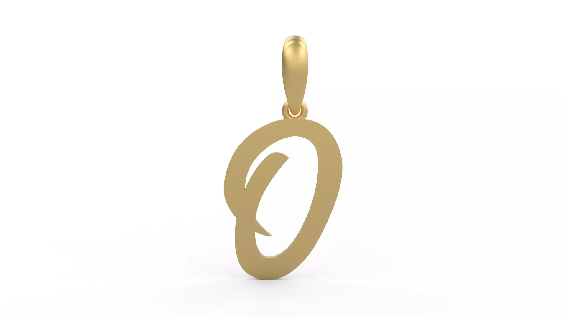 Initial Letters Pendant Rosala O 3D print model_0