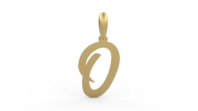 Initial Letters Pendant Rosala O 3D print model
