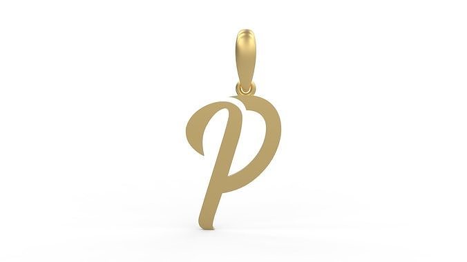 Initial Letters Pendant Rosala P 3D print model