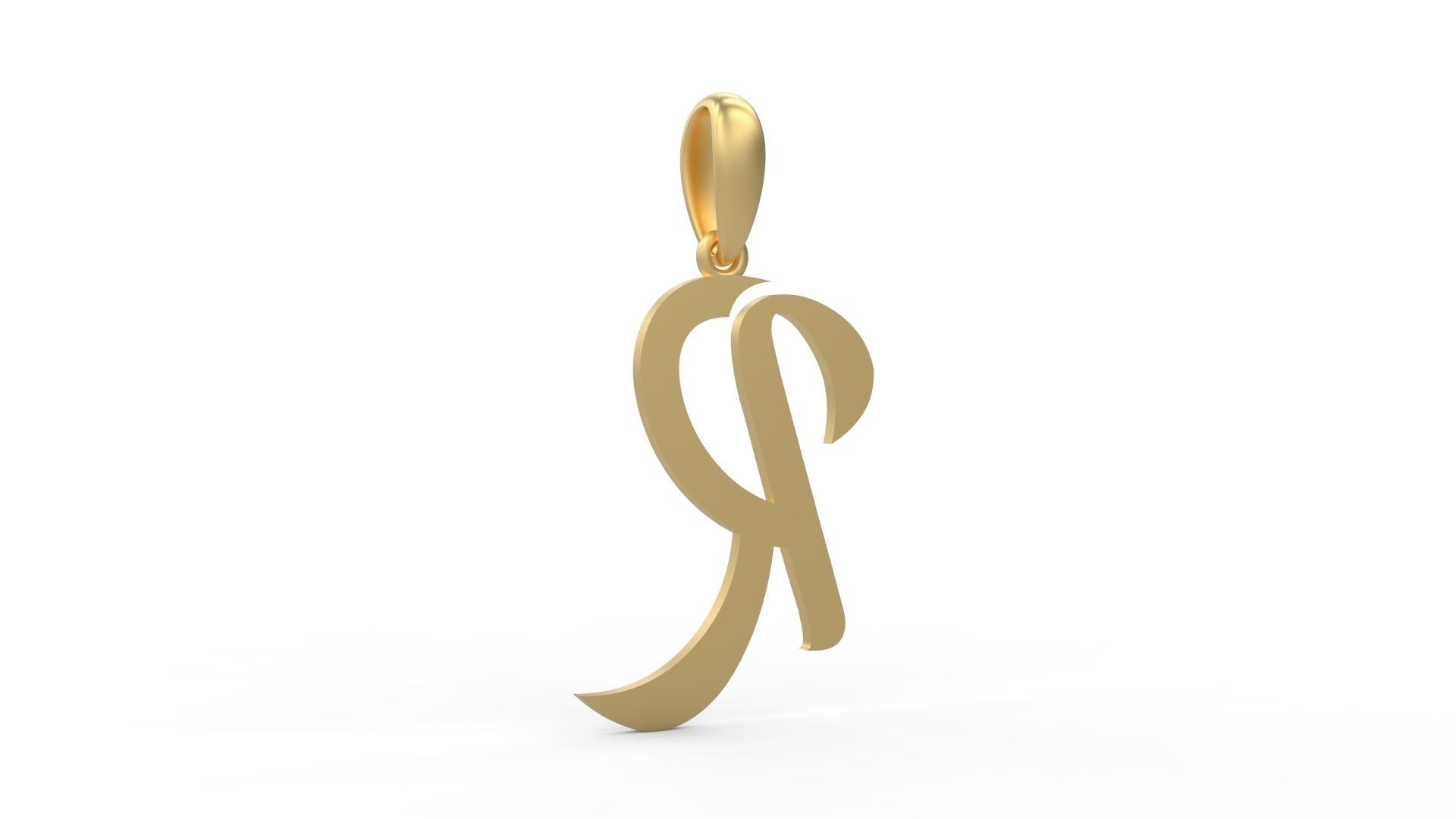Initial Letters Pendant Rosala R 3D print model_3