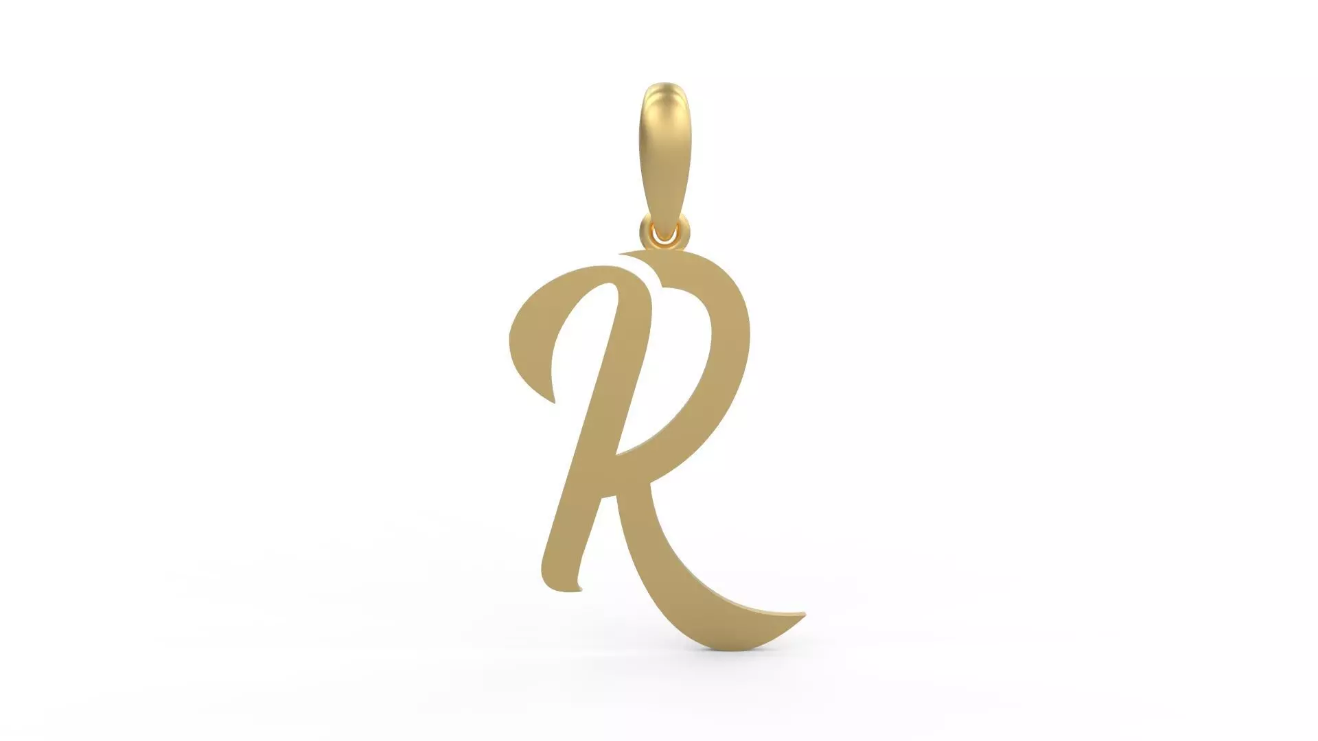 Initial Letters Pendant Rosala R 3D print model_0