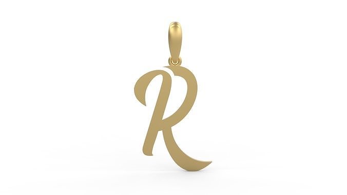 Initial Letters Pendant Rosala R 3D print model