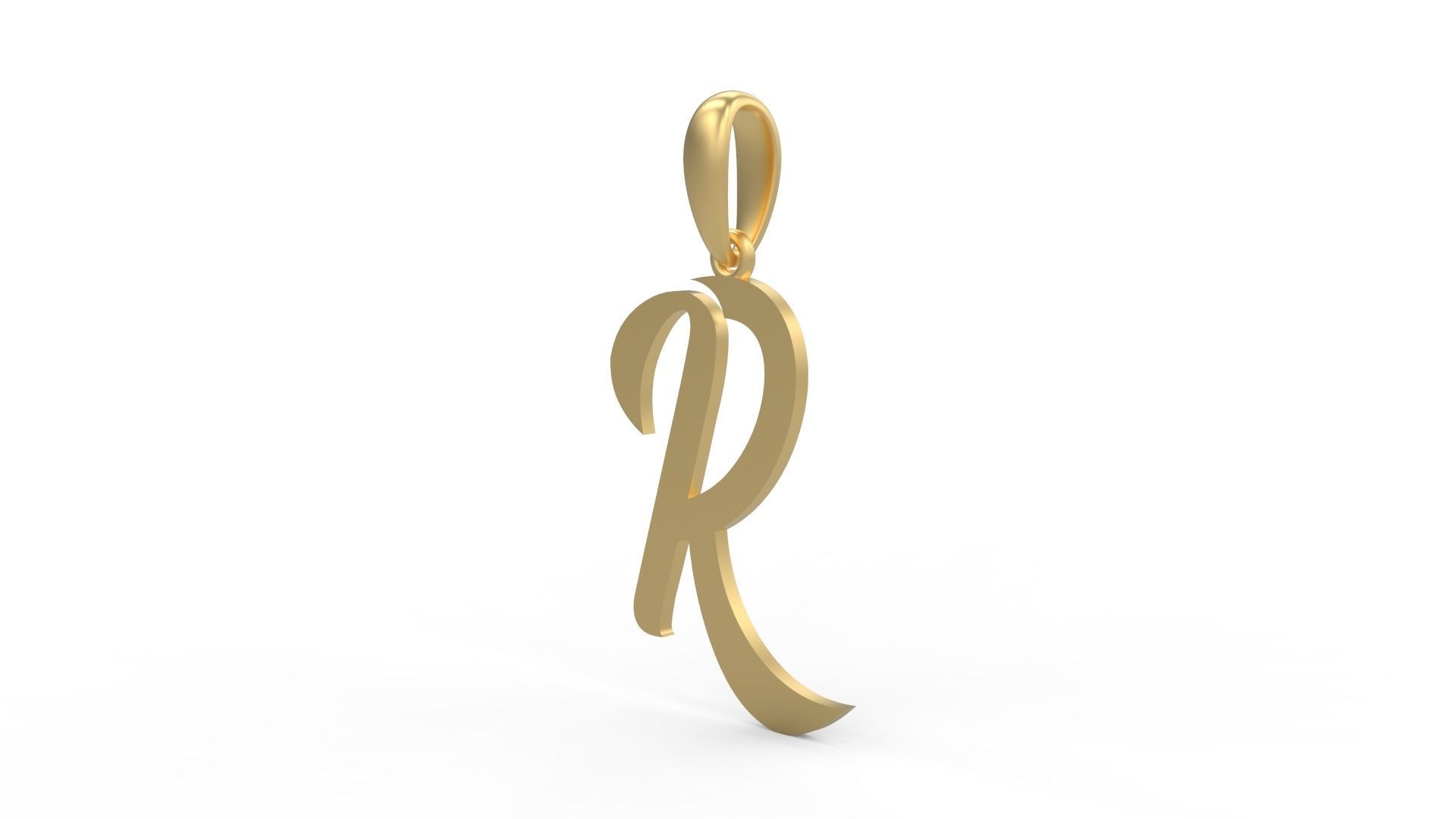 Initial Letters Pendant Rosala R 3D print model_1