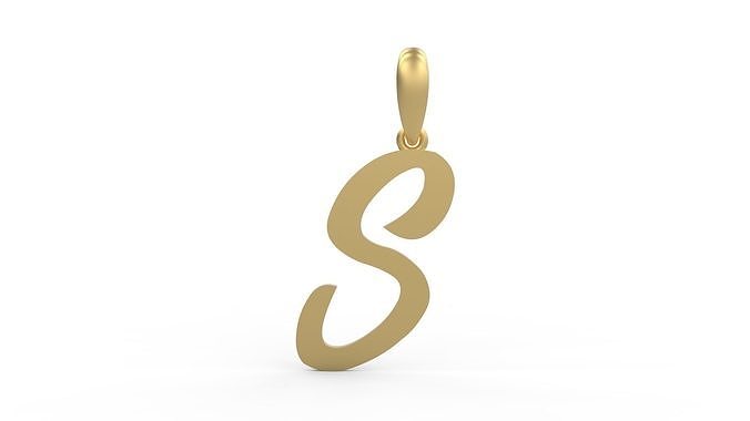 Initial Letters Pendant Rosala S 3D print model