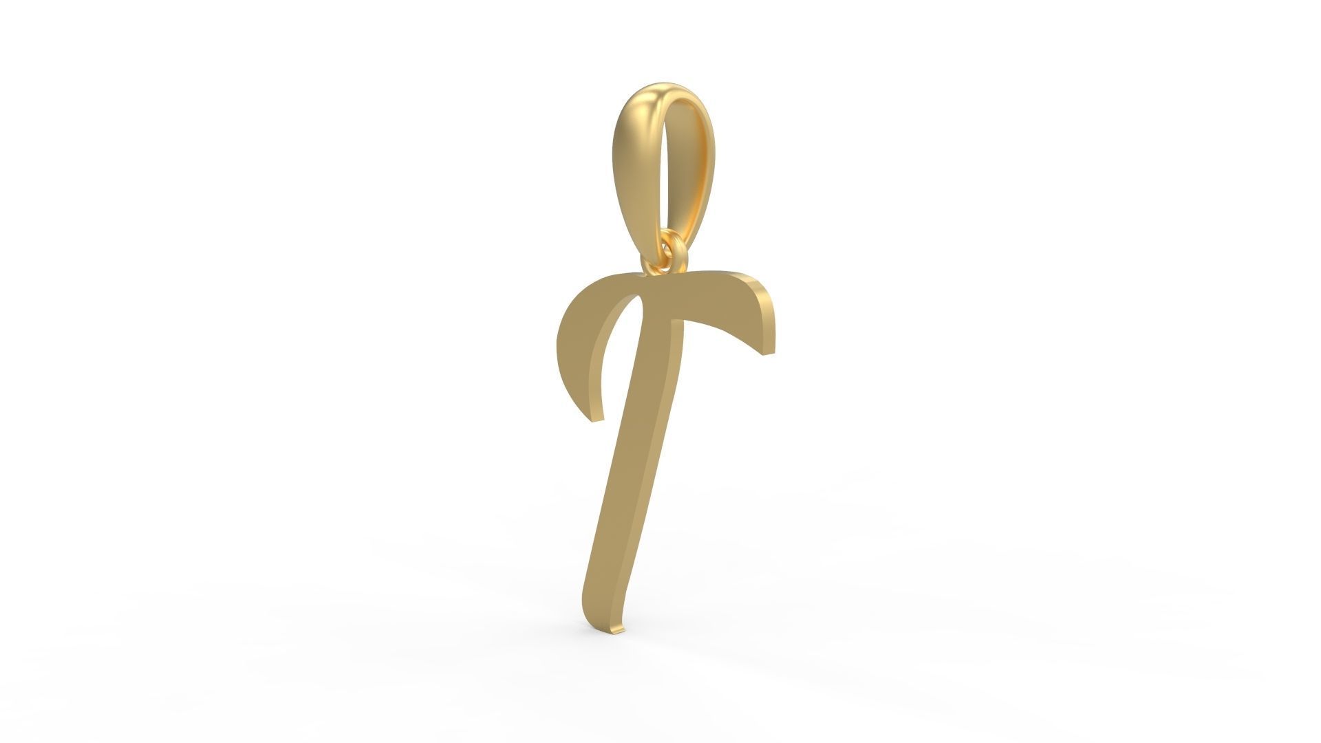 Initial Letters Pendant Rosala T 3D print model_1