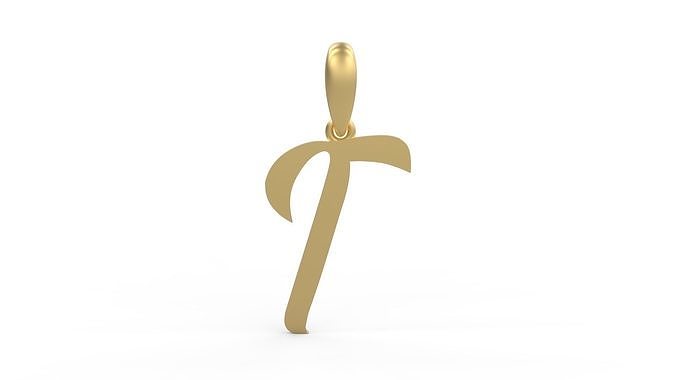 Initial Letters Pendant Rosala T 3D print model