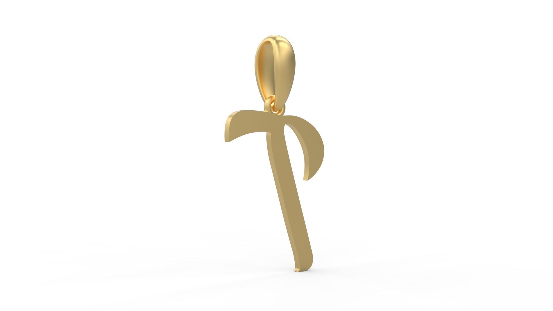 Initial Letters Pendant Rosala T 3D print model_3