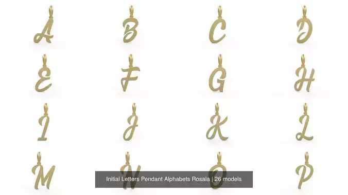 Initial Letters Pendant Alphabets Rosala