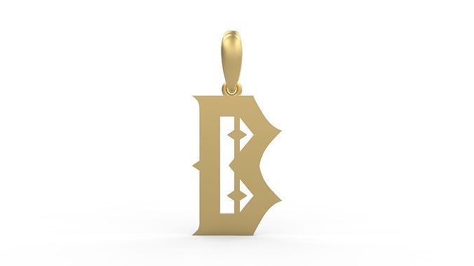  Initial Letters Pendant Sadish B 3D print model
