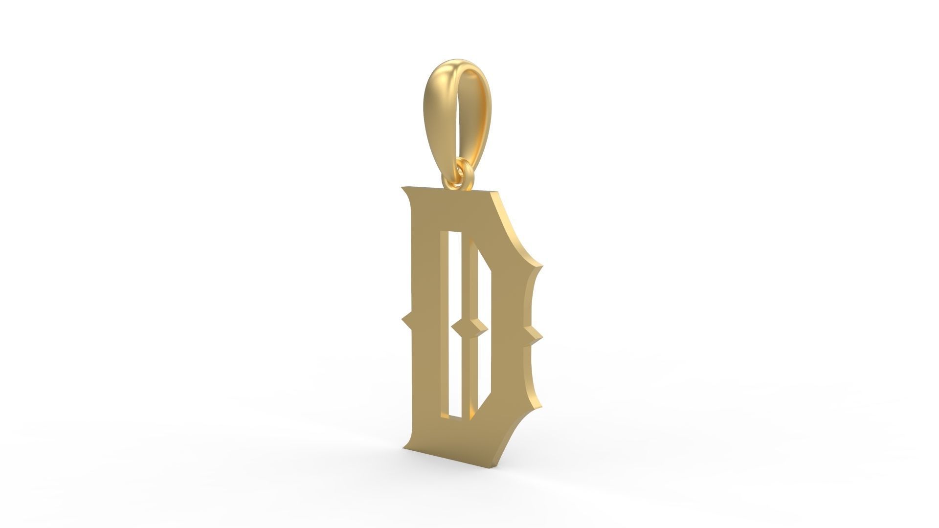 Initial Letters Pendant Sadish D 3D print model_1
