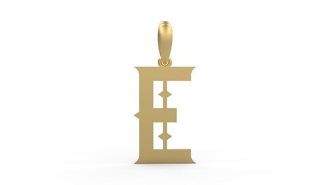 Initial Letters Pendant Sadish E 3D print model