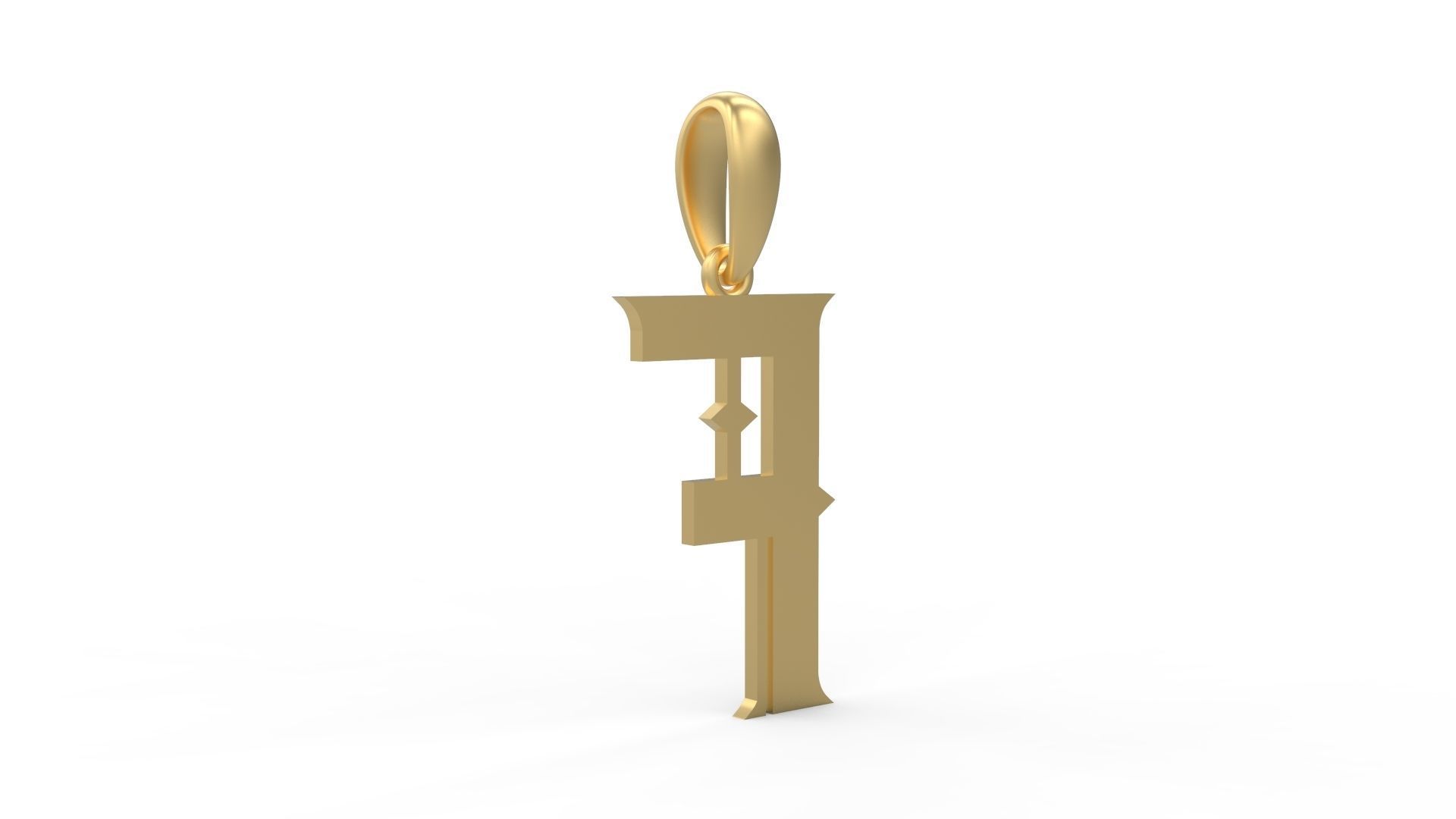 Initial Letters Pendant Sadish F 3D print model_3