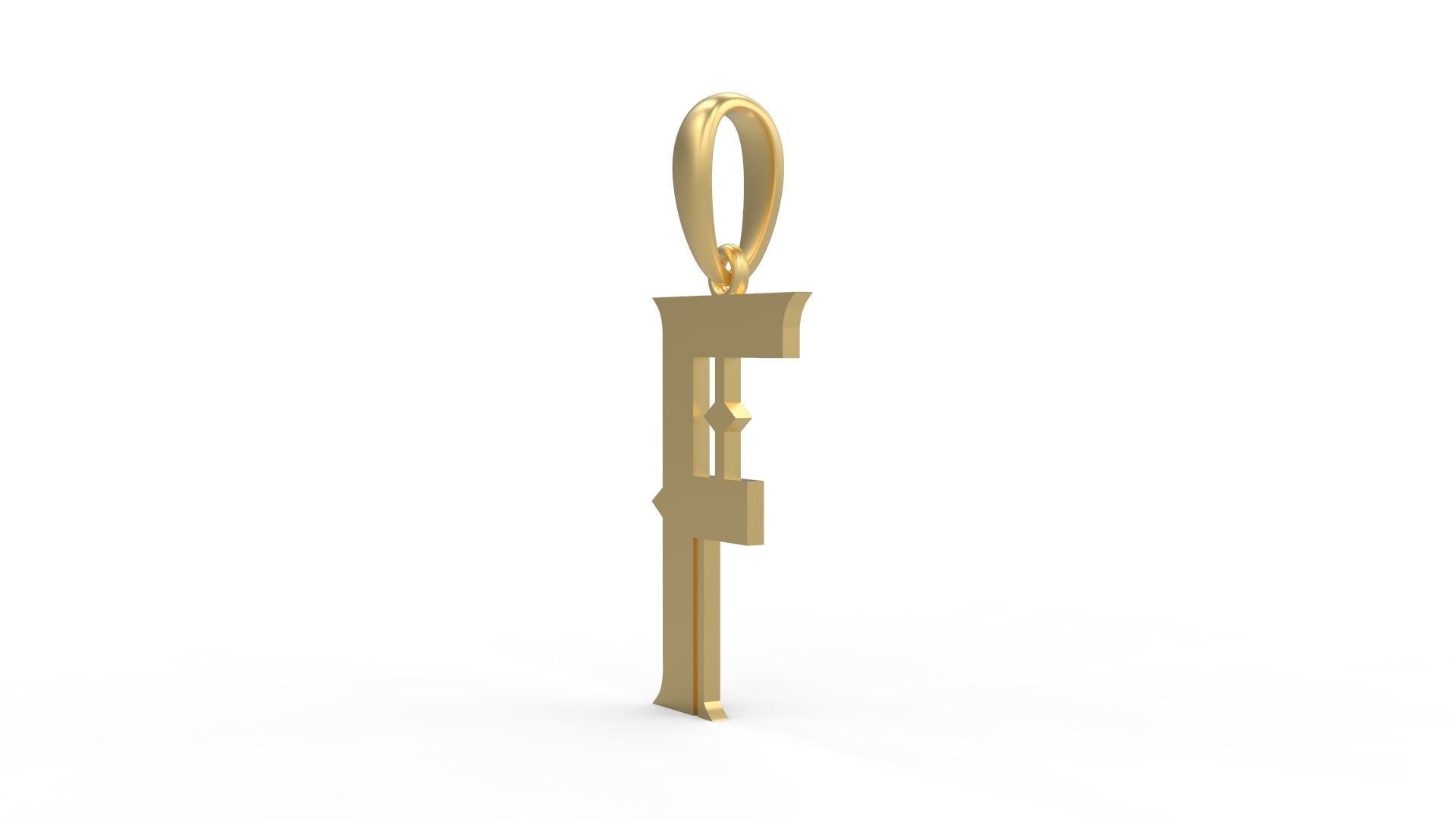Initial Letters Pendant Sadish F 3D print model_1