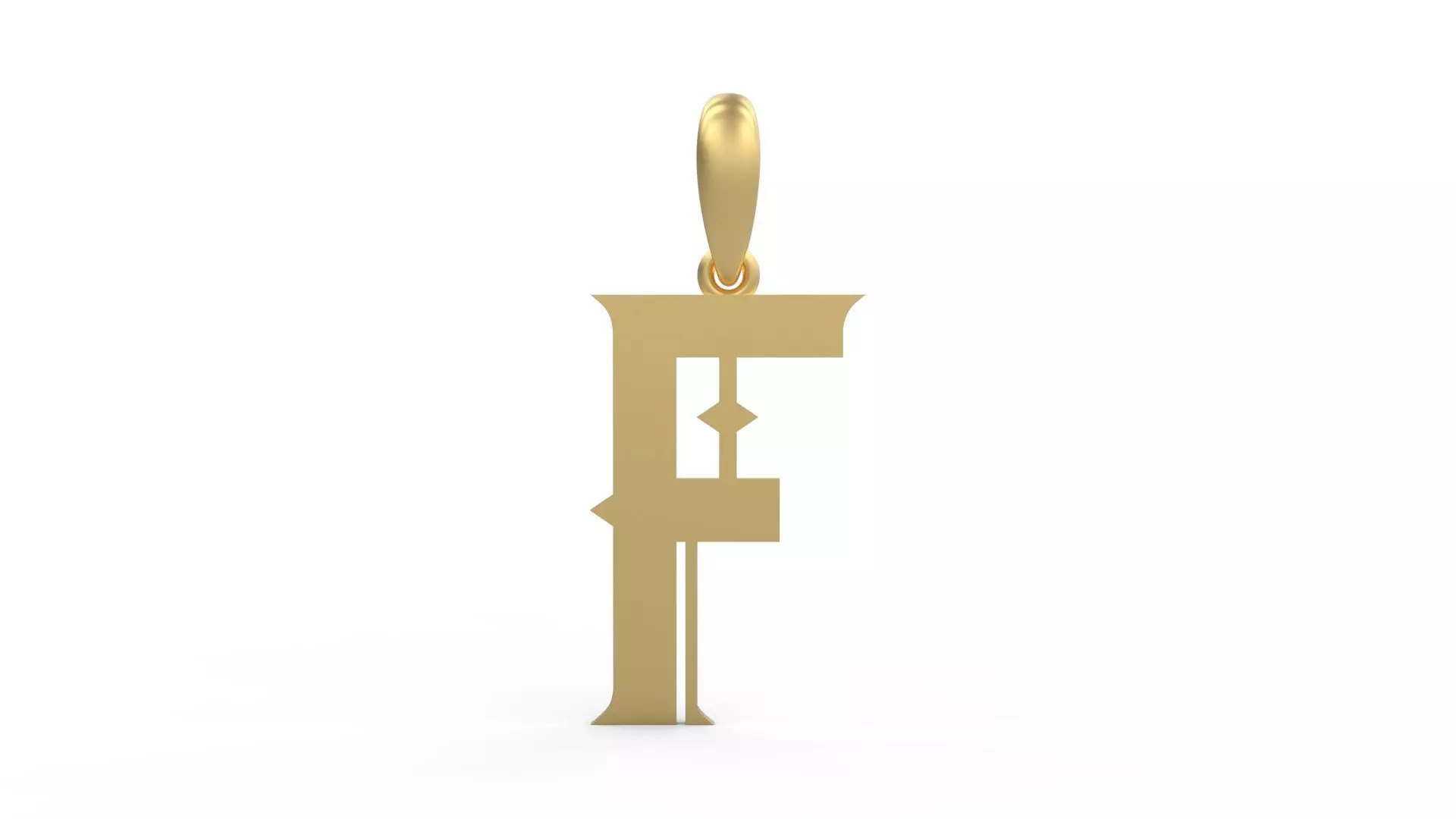 Initial Letters Pendant Sadish F 3D print model_0