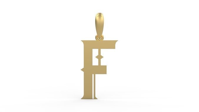 Initial Letters Pendant Sadish F 3D print model