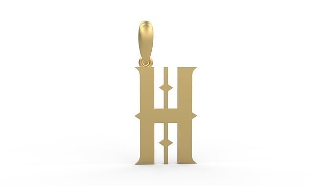 Initial Letters Pendant Sadish H 3D print model