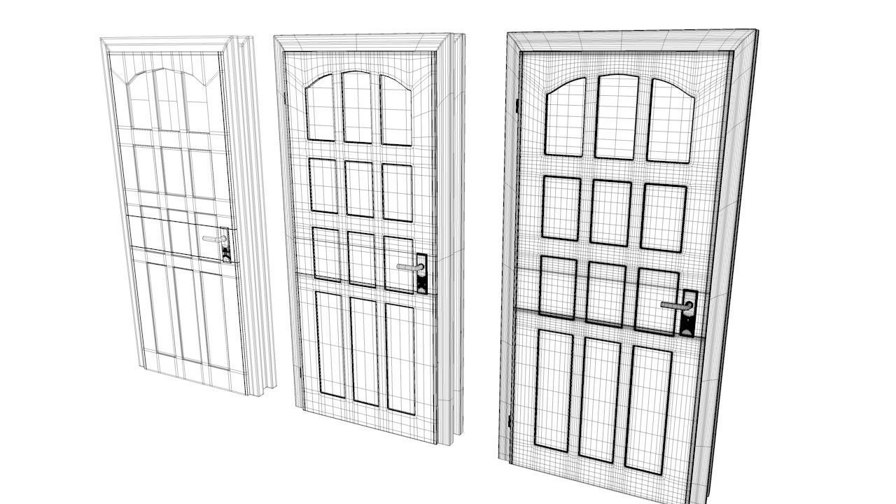 Wooden Door 3D model_5