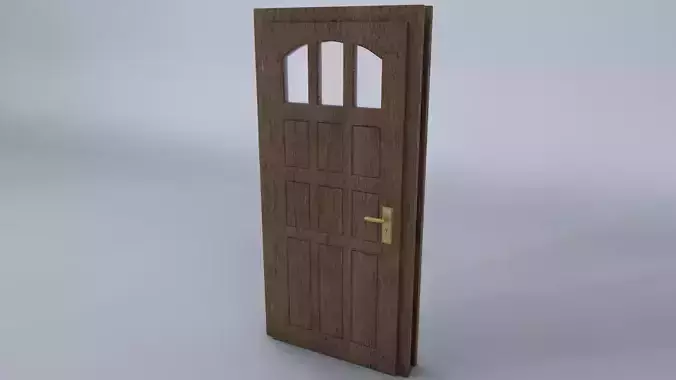 Wooden Door 3D model