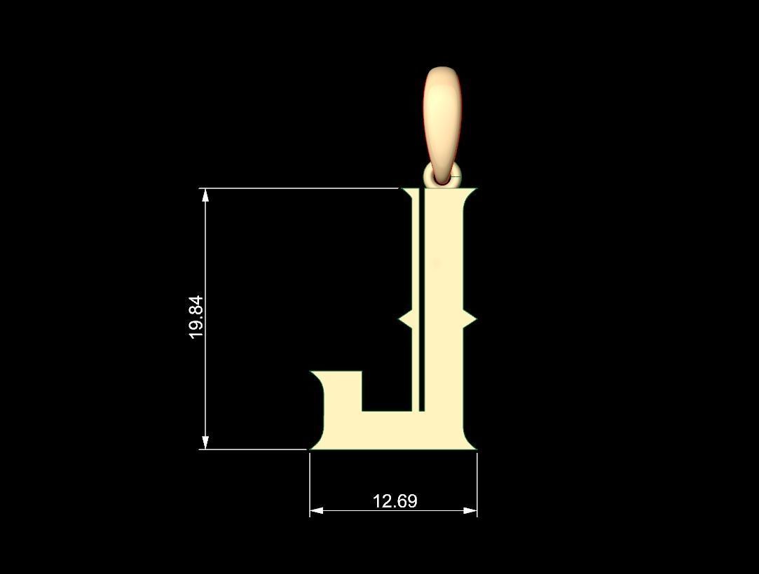 Initial Letters Pendant Sadish J 3D print model_4