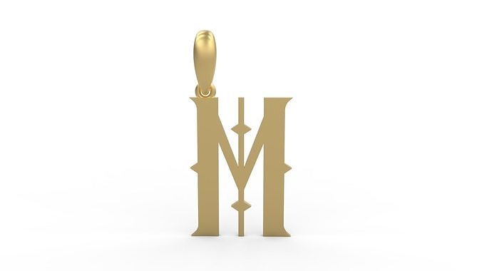 Initial Letters Pendant Sadish M 3D print model
