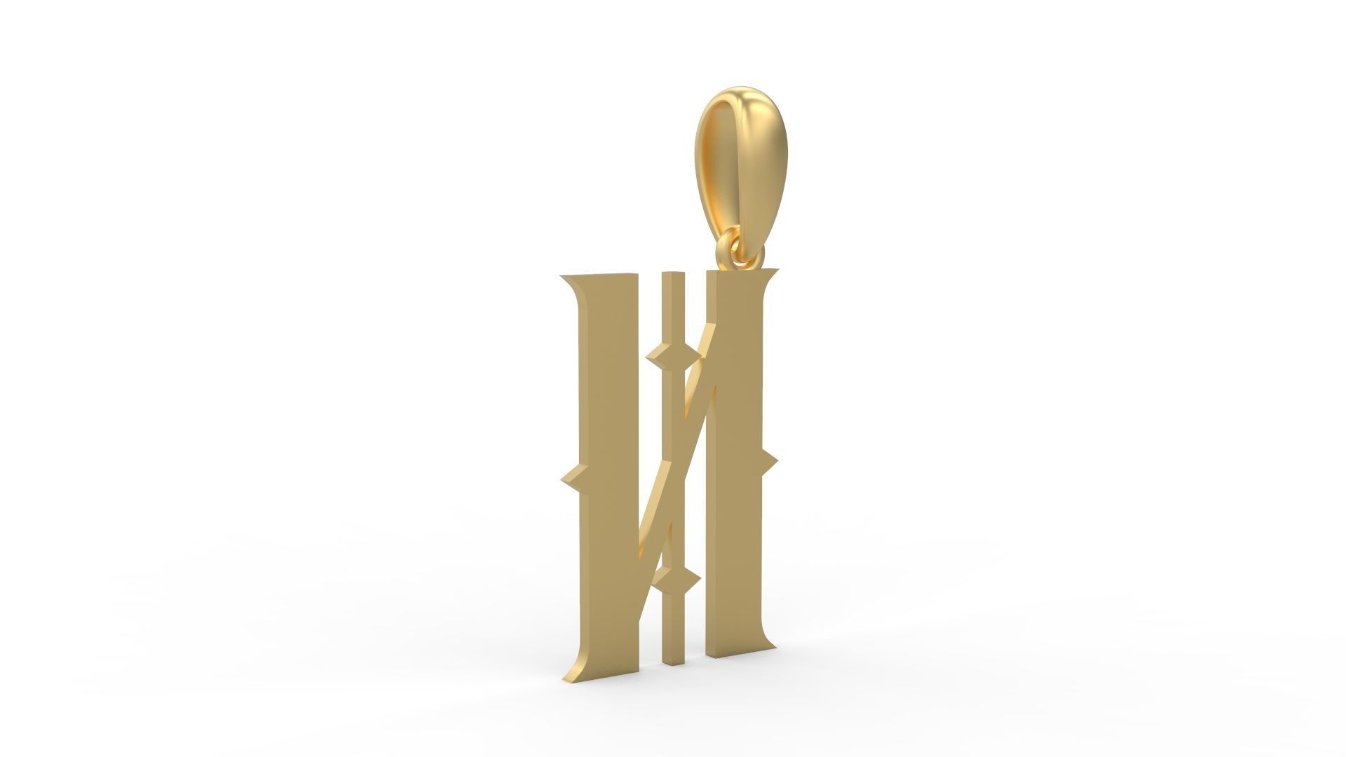 Initial Letters Pendant Sadish N 3D print model_3