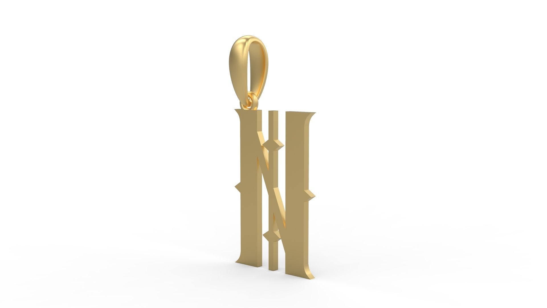 Initial Letters Pendant Sadish N 3D print model_1