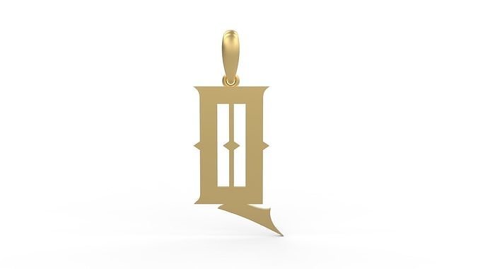 Initial Letters Pendant Sadish Q 3D print model