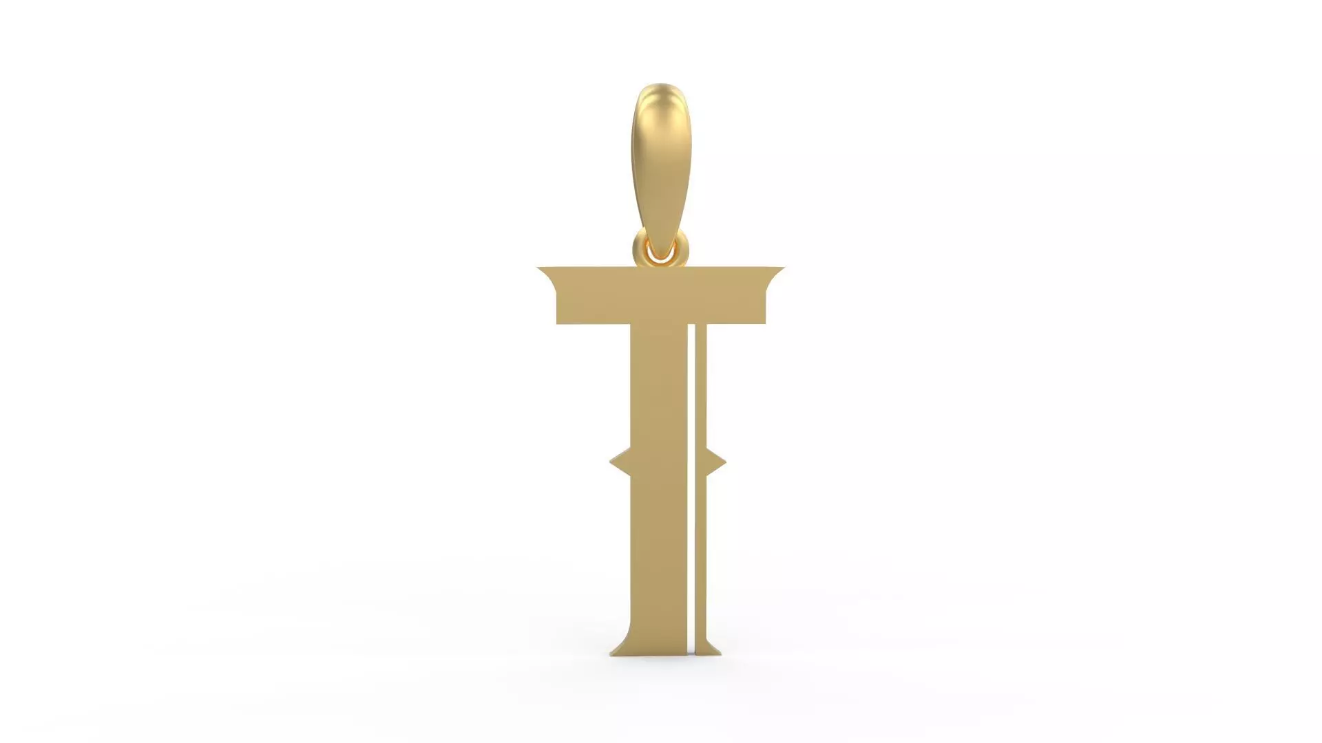 Initial Letters Pendant Sadish T 3D print model_0