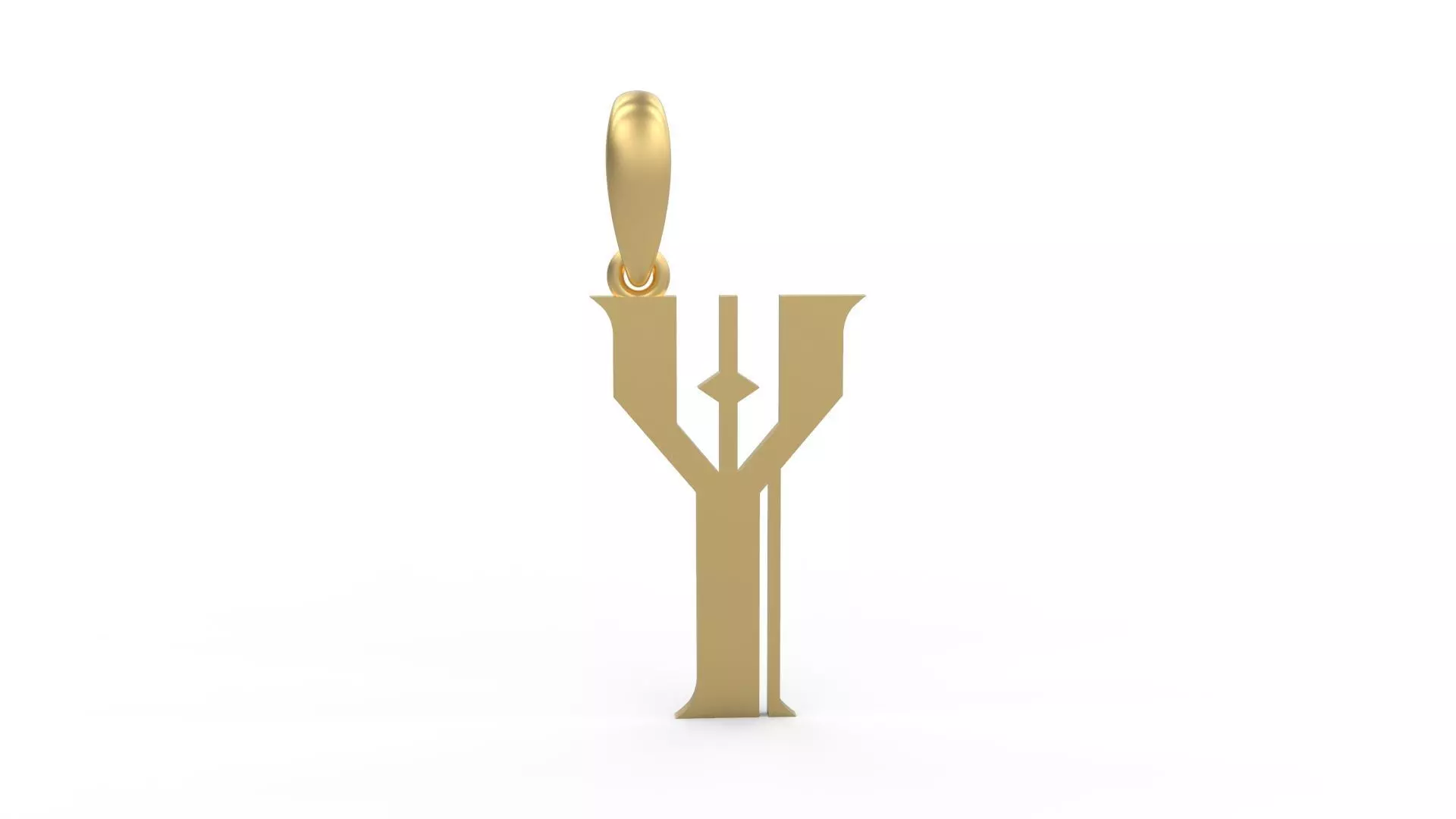 Initial Letters Pendant Sadish Y 3D print model_0