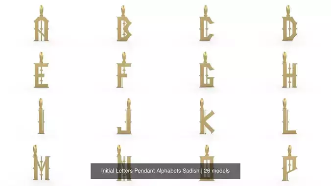 Initial Letters Pendant Alphabets Sadish