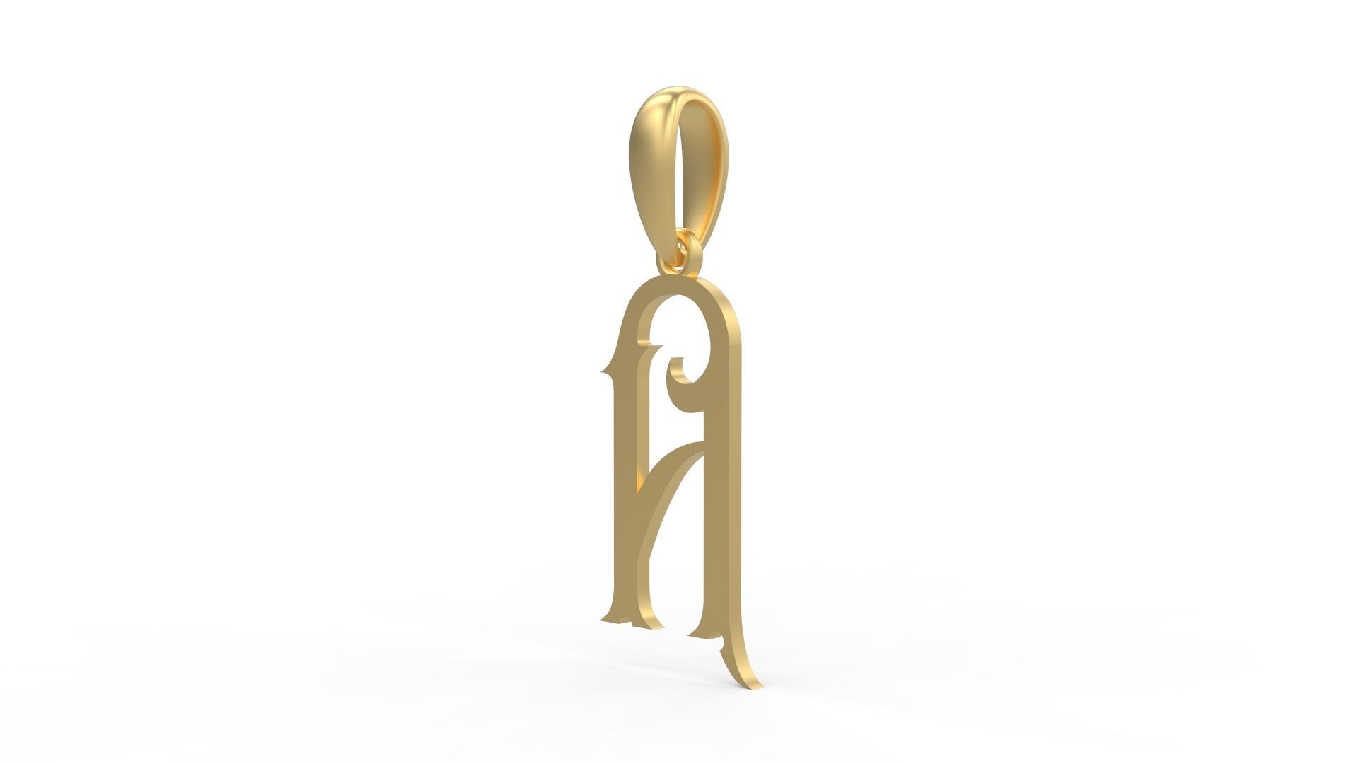 Initial Letters Pendant Sandorian A 3D print model_1