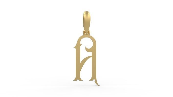 Initial Letters Pendant Sandorian A 3D print model